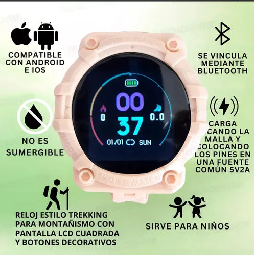 SMARTWATCH LED PRO MAX ✅ Smartwatch Deportivo Bluetooth con Monitor de Actividad