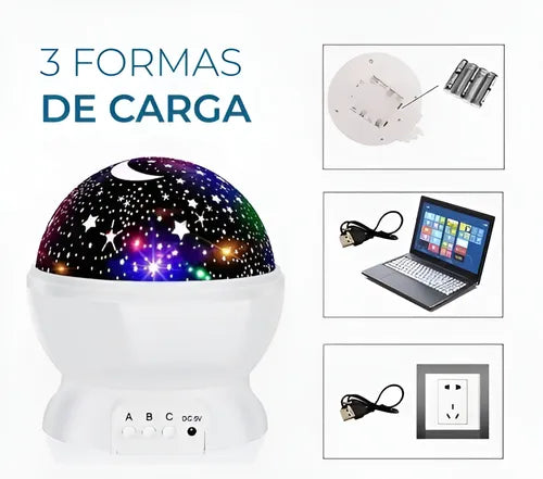 Proyector de Estrellas y Galaxia - Velador LED Nocturno