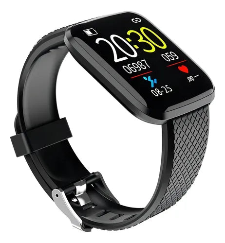 Smart Watch Gtc Swg-003 Reloj Inteligente Color de la caja Roja Color de la malla Negro