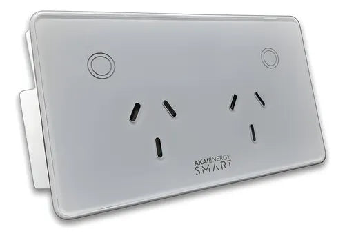 Tomacorriente Wifi Smart Doble Enchufe Inteligente Domótica Color Blanco