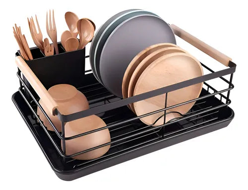 Secaplatos Bandeja Vajilla Organizador Cocina Escurridor Combinado Raitot