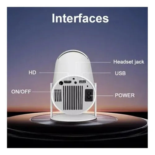 Proyector Led Smart Android 11 Fhd 4500 Lumenes Wifi Bt Color Blanco