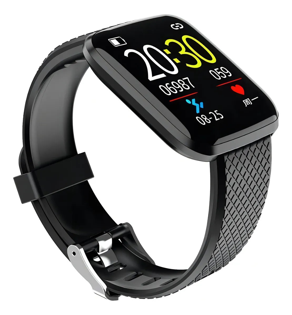 Smart Watch Gtc Swg-003 Reloj Inteligente Color de la caja Roja Color de la malla Negro